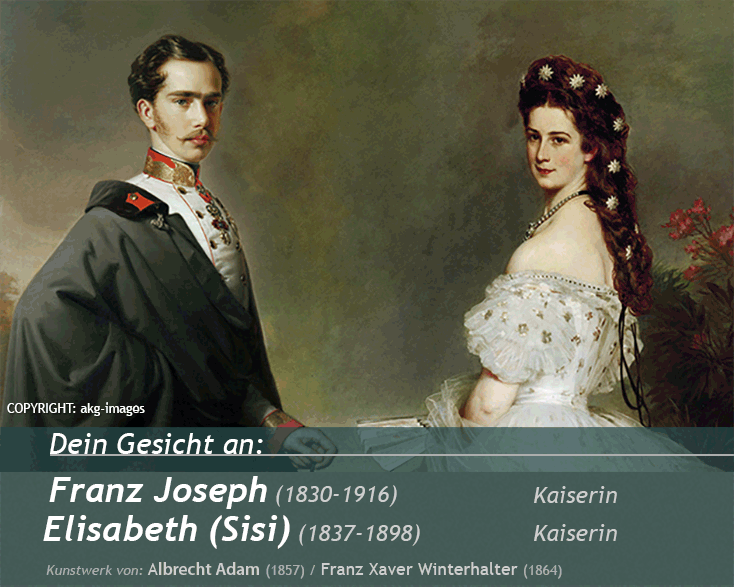 Dein Porträt auf<br>Paar Franz und Elisabeth (Sisi) Malerei