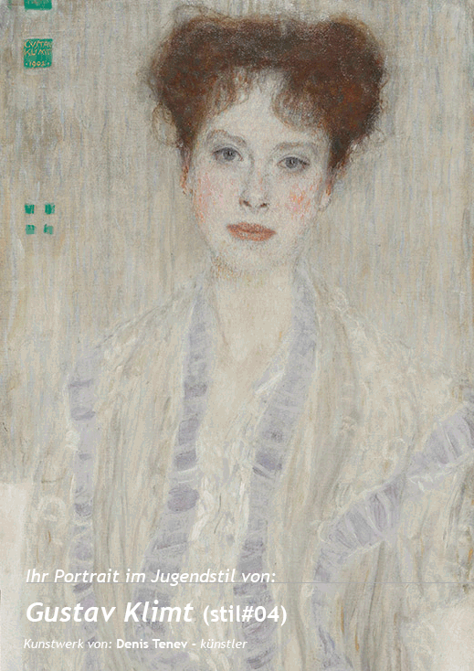 Dein Porträt in<br>Jugendstil<br>von Gustav Klimt
